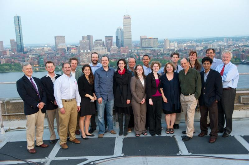 Speakers from last Friday's symposium "The Next 40 Years of Exoplanets" workshop, gather for a photo-call on the roof of the Green Building - source: S. Seager