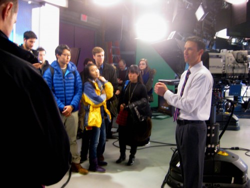 Todd Gutner, WBZ TV's meteorologist talks with IAP'ers