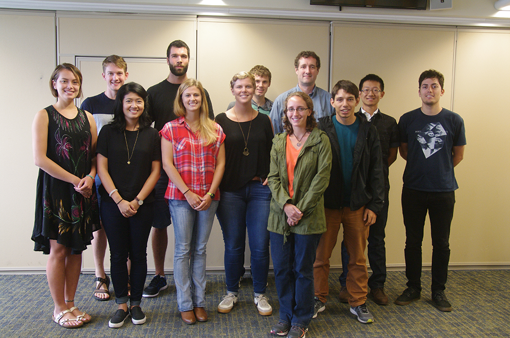 New PAOC graduate students and Prof. Paul O'Gorman (Photo: Helen Hill)