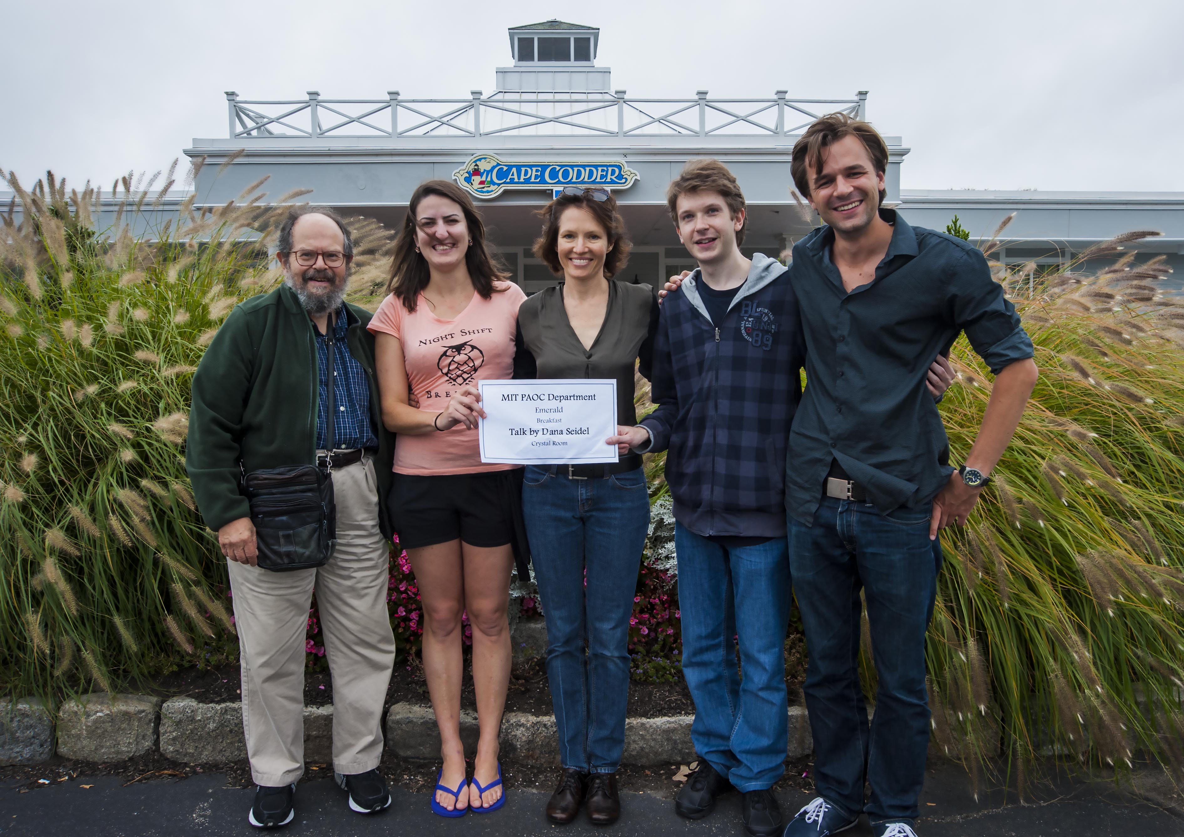 Richard Lindzen, Cristina Schultz, Dena Seidel, Yavor Kostov, and Gualtiero Spiro Jaeger. Photo: R. Lindzen