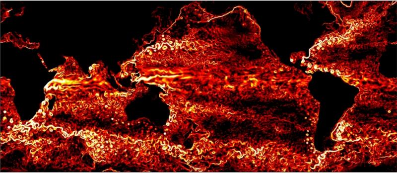 Geostrophic eddies are a key mechanisn for mixing tracers such as heat and carbon across the Southern Ocean